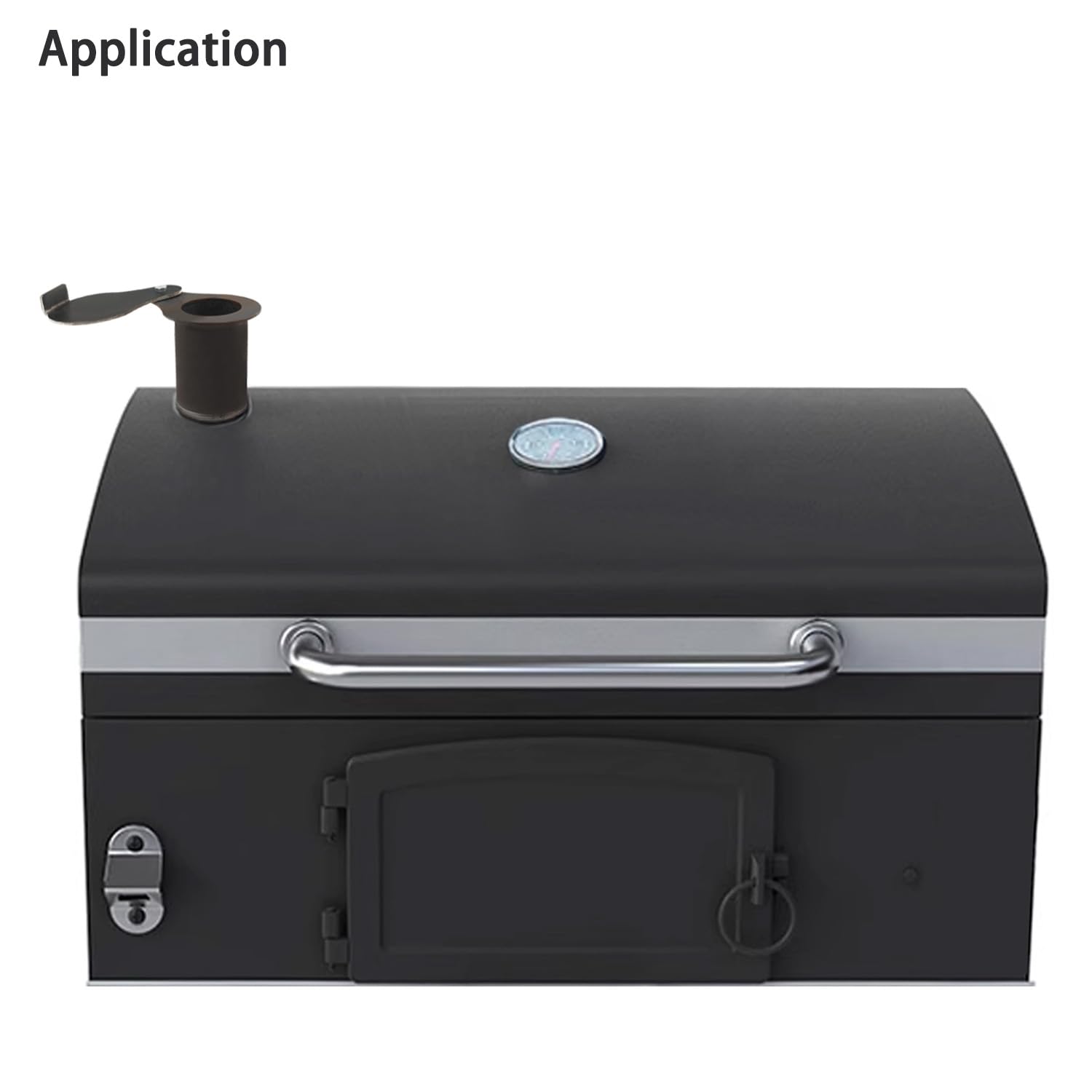 Canna fumaria barbecue esterno bbq legna affumicatore carne griglia serranda ventilazione comignolo antivento