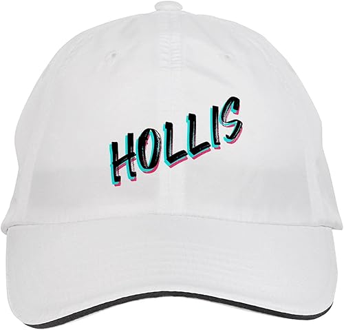 Makoroni - Gorra ajustable con nombre Hollis, blanco DesI57, Blanco