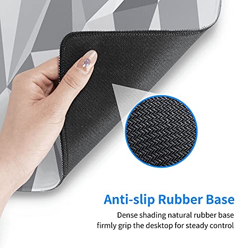 Grey Geometric Gray Gaming Mouse Pad Large Xl Desk Mat Abstract Long Extended Pads Big Mousepad For Home Office Decor Accessories #TOP5