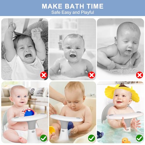 Wddbb Baby Bath Seat, Bath Seat For Babies 6 Months & Up, With Thermometer Bath Seats For Babies Sitting Up, Non-Slip Toddler Bath Seat For Baby,Baby Bathtub Baby Bath Seats 6-24 Months thumb #3