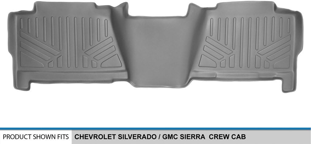 MAXLINER Floor Mats 2nd Row Liner Grey for 2001-2006 Chevrolet/GMC / Cadillac Pick-Up and SUV - 2007 Classic Truck Models