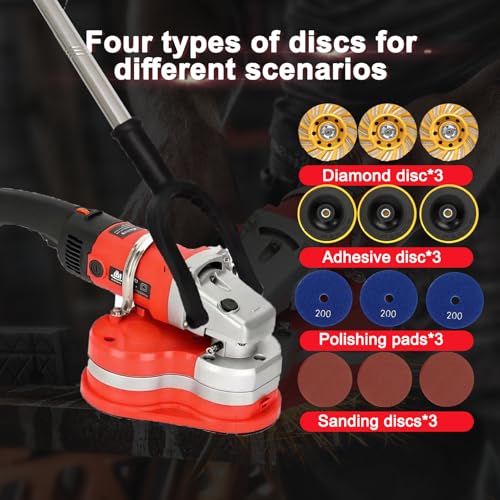 3800W 3-Head Concrete Grinder