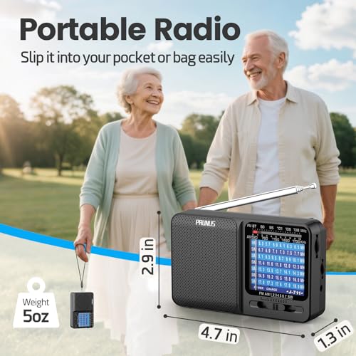 Image of PRUNUS J-711 Portable Radio FM 76-108 MHz AM 520-1730 kHz