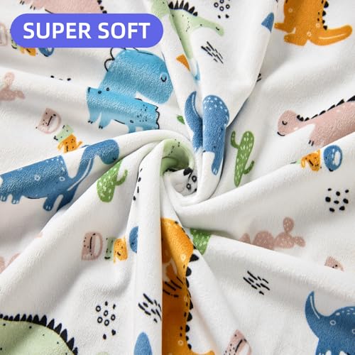 Image of Baby Nursery Bed Blankets Ultra Soft Double Layer Mini Blanket Minky Blanket Receiving Blankets Shower Gifts(Dinosaur,30 * 47in)