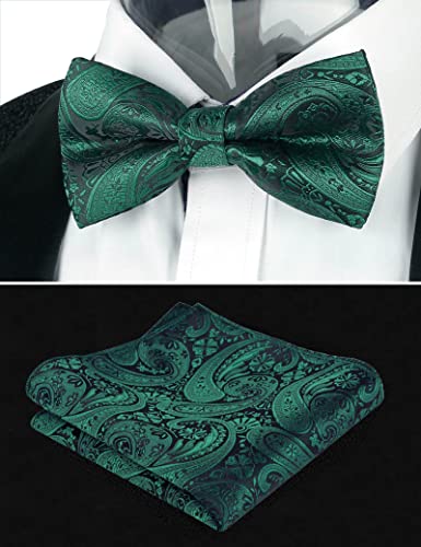 Image of Alizeal Mens Paisley Adjustable Bow Tie Set