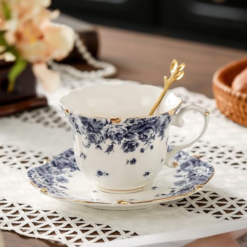 Country Roses Bone China Tea Cup and Saucer - image 4
