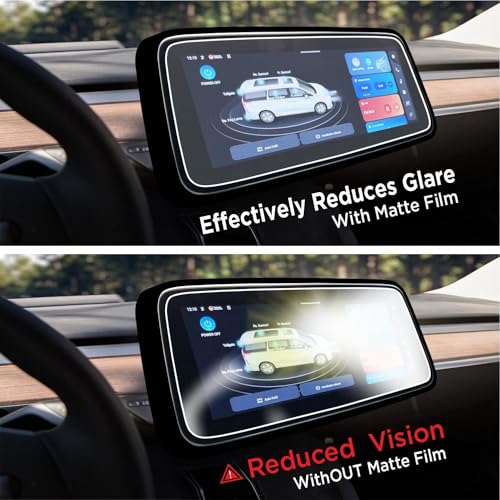 Image of Spartan Shield MATTE SCREEN GUARD COMBO For MG SELECT M9 Electric 2026 || Presidential Limo || 12.3 INCH INFOTAINMENT TOUCHSCREEN + 7 INCH INSTRUMENT CLUSTER PROTECTOR | MgSelect M9 EV New Car Digital Display 9H Accessories 2025+ [Not Tempered Glass] (M9 [12 inch Combo] Matte)