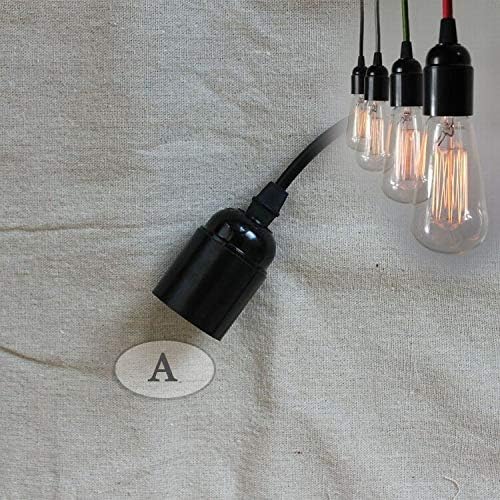 Lamp Bases E27 E26 Screw Lamp Light Bulb Socket Base Holder Plus 120cm Cable For 40W/60W Retro Incandescent Vintage Filament Bulb - (Color: F1 F2; Base Type: E27 Light Socket)