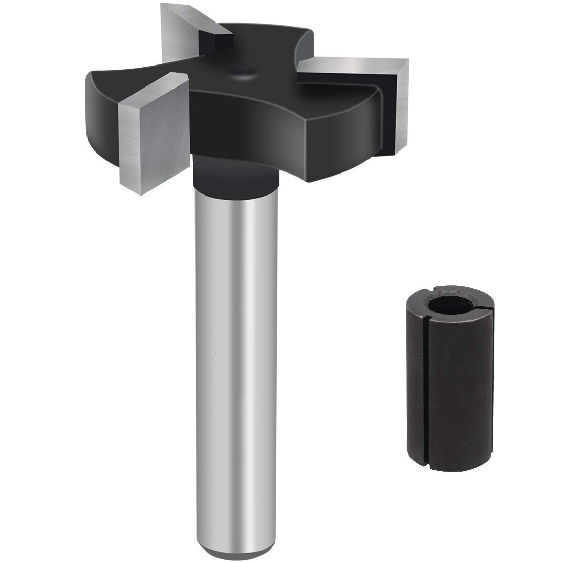 Micvtve CNC Spoilboard Surfacing Router Bits, 1/4 Inch Shank 1 Inch Cutting Diameter, Slab Flattening Router Bit Planing Bit