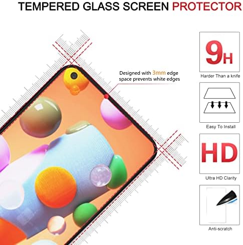 LeYi for Samsung Galaxy M53 5G Phone Case and 2 Tempered Glass Screen Protector + 2 Camera Lens Protector, Ring Holder Shockproof Military Grade Protective Mobile Phone Cover for Samsung M53 Black