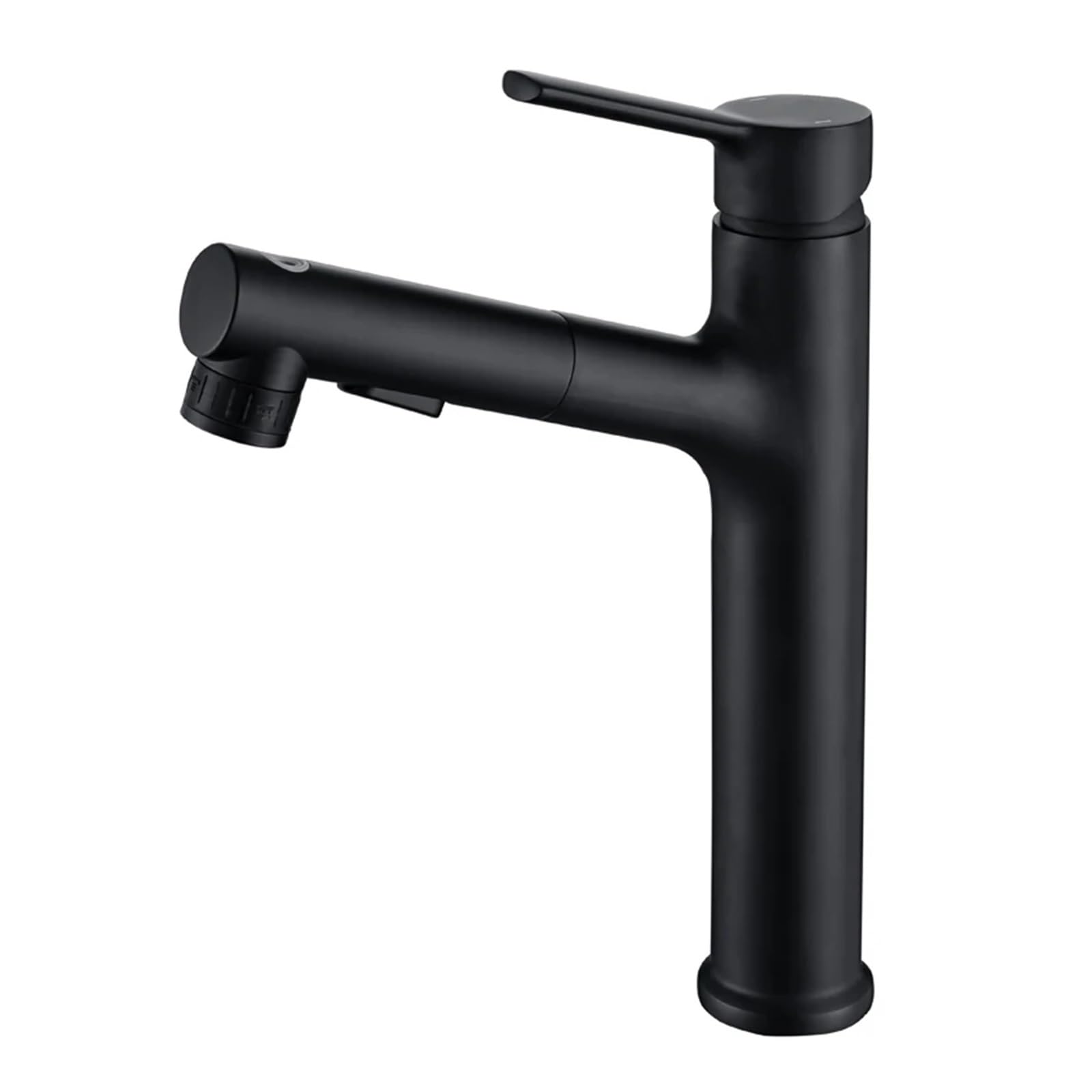 Mitigeur de lavabo noir haut design contemporain pour comptoir moderne