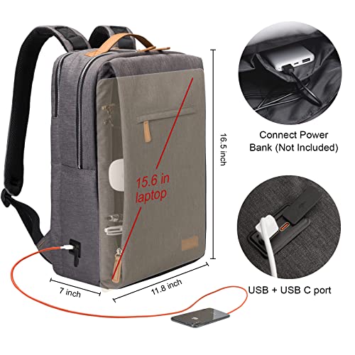 Hp hope Laptop Backpack for Women, 15.6 Inch Work Backpack with USB Port, Water Resistant Backpack for Travel, College, Commuter, Business3