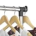 Whitmor Black and Chrome Adjustable Garment Rack-Rolling Clothes Organizer, 18.5