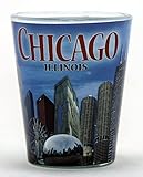 Chicago Illinois Day Collage Photo Shot Glass