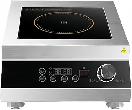 Commercial Induction Cooker, 1800 W Portable Electric Induction, Tabletop Cooking Heater, Quiet Design, Multifunctional, Large Output, Ceramic Panel, Explosion-proof Glass Panel, Stainless