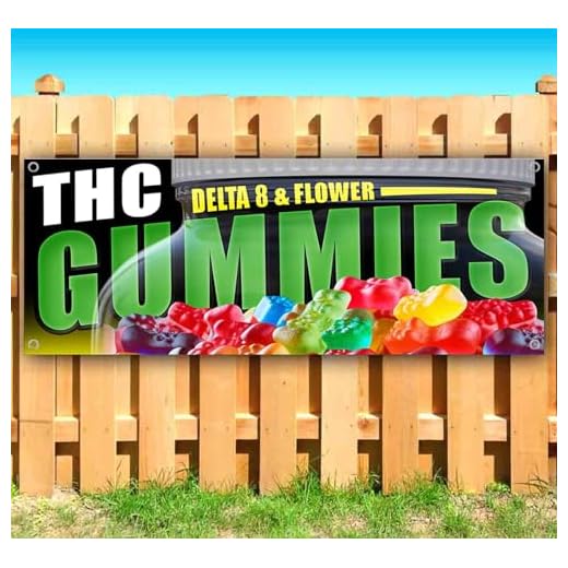 Can you check thc gummies in luggage Heavy-Duty Vinyl Gummies Banner for Shops