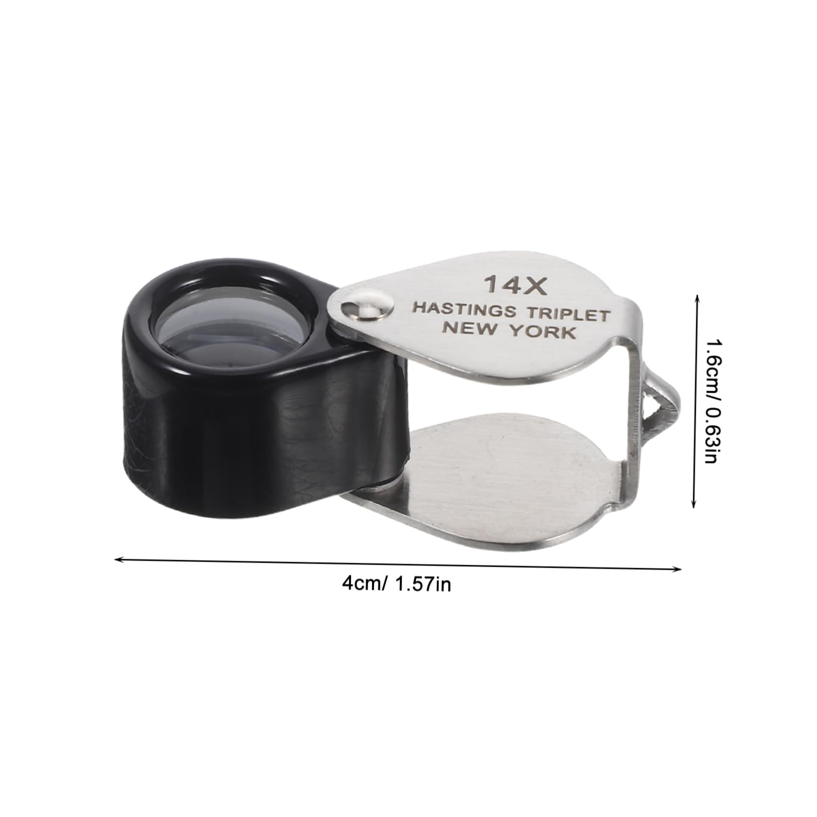 IWOWHERO Jewelers Loop Magnifier 14x Glass Magnifying Lens for Jewelry Loupe Holder Carrying Case Handheld Loupe for Diamond Inspecti