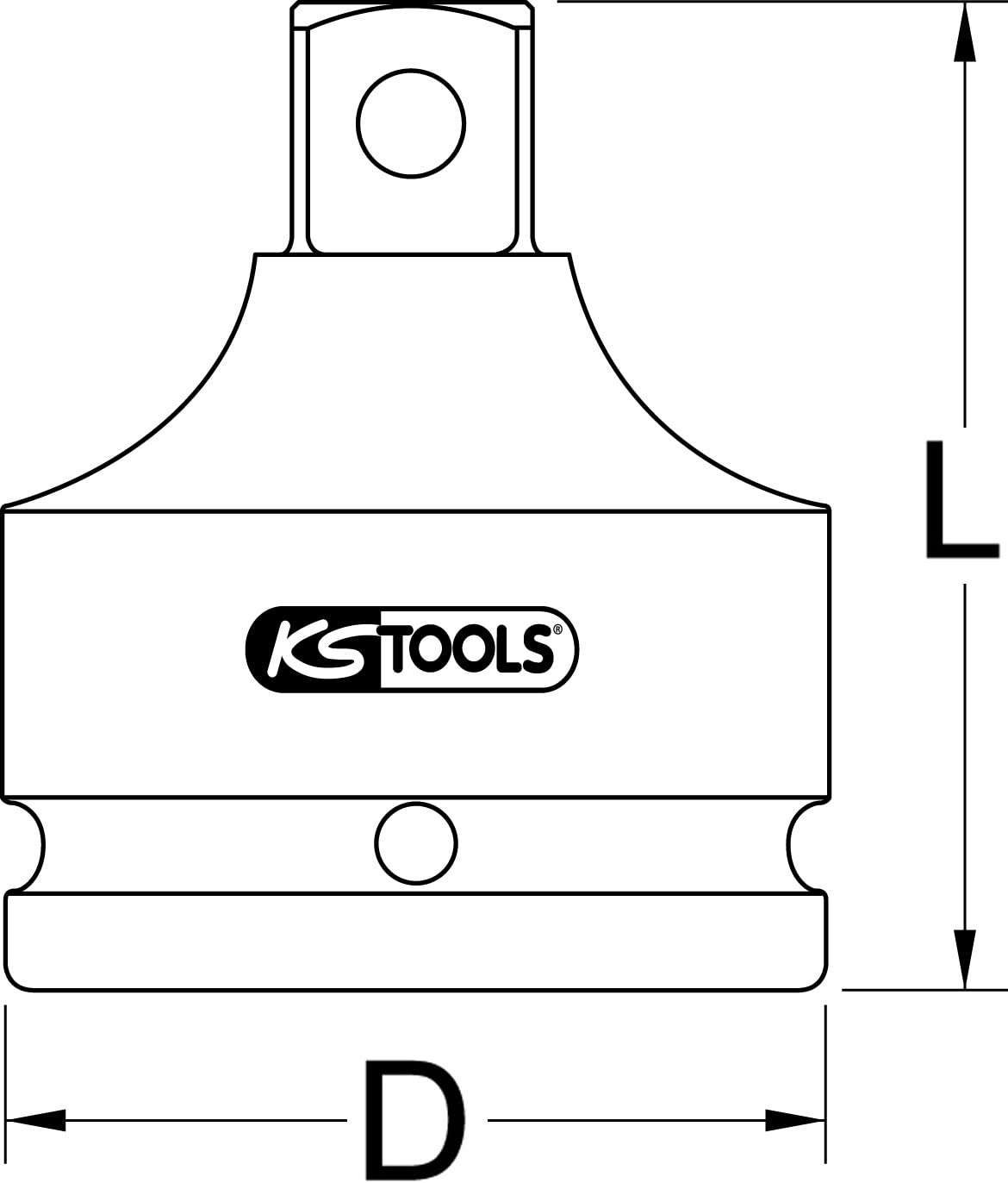 KS TOOLS douille à embout de force 1" à six pans creux, courte, 19 mm 450.0477