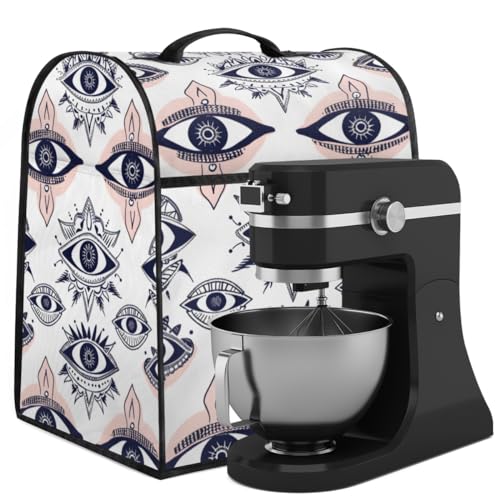 Coffee Maker Cover Evil Eye Kitchen Appliance Covers Small Appliance Covers Blender Cover Juicer Cover Dust Covers for Kitchen Appliances with Top Handle and Pockets,Washable,B13