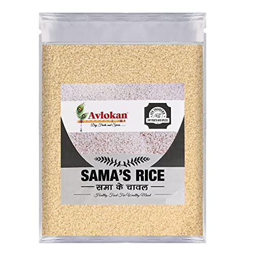 Image of Avlokan Samak Rice (Barnyard Millet) 2kg | samo Rice| samak chawal |, Whole Grain, Vrat ke chawal | Healthy Fasting Food (Pack of 4X500 Gm Each) -