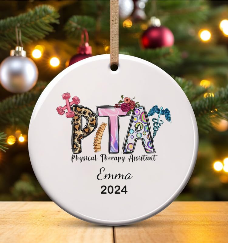 Personalized Physical Therapy Assistant Christmas Ornament, Personalized Nurse Ornaments PTA Physical Therapist Assistant, Custom Physical Therapy