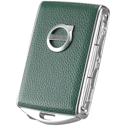 Car Key Fob Cover for XC90 XC60 XC40 S60 S90 V90 Zinc Alloy Frame Leather Surface
