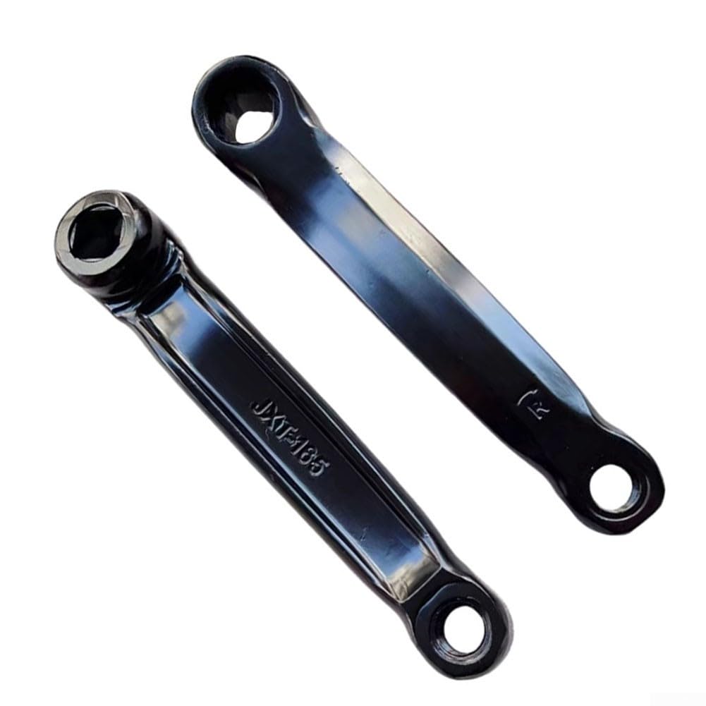 Pedivella Bici 165mm Ferro Foro Quadrato Sinistra per destra | Materiale ferro per robusto, peso 945g la per coppia, foro quadrato 16x16mm, vernice nera anti-ruggine, lunga durata