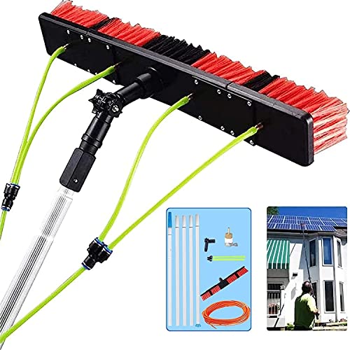 Kit perche télescopique et brosse de nettoyage pour vitres ou panneaux photovoltaïques