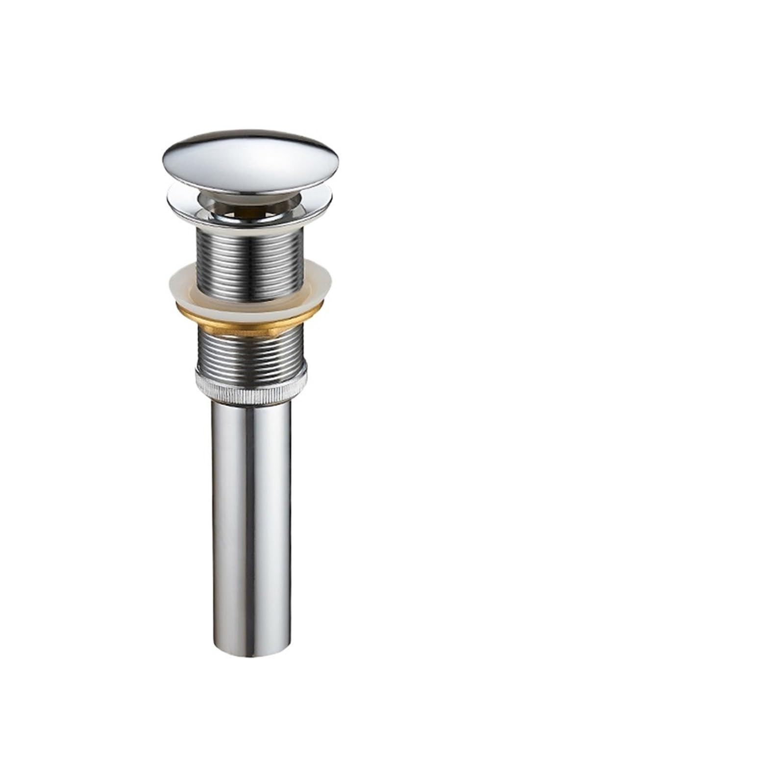 Pop Up Clack, Bathroom Pop Up Sink Plug Replacement with Strainer Multicolor Waste Stopper(Chrome No Hole)
