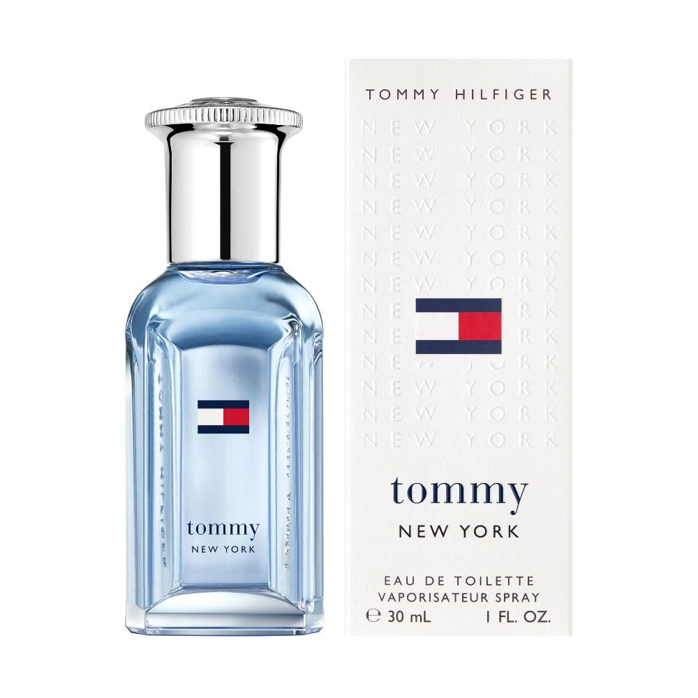 Tommy Hilfiger Tommy New York 100 ml, Eau de Toilette Uomo | Fragranza Fougère Spicy, Note Speziate e Legnose, Flacone in Vetro Blu