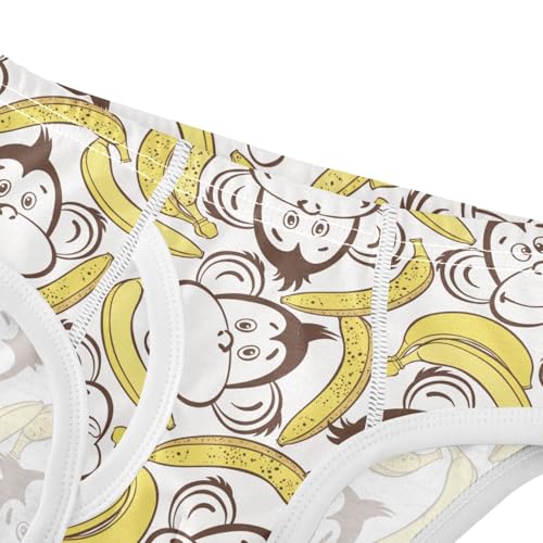 Wusikd Monkeys Boys' Underwear Cotton Bananas Boys Briefs Soft Toddler Underwear 5T Multi4