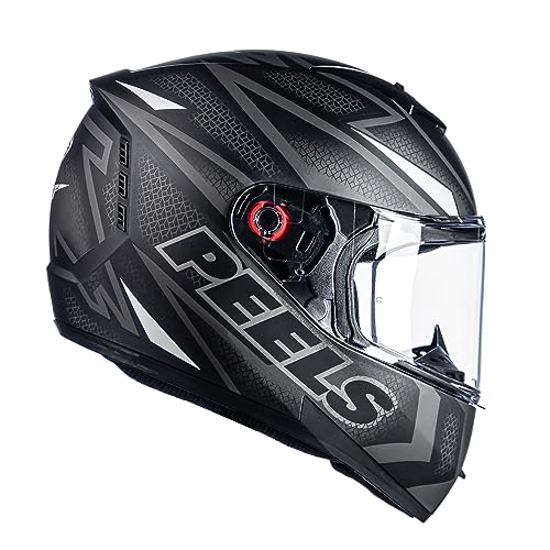 Peels Capacete Fechado Moto Icon 23 Fast Preto Fosco/Branco 56