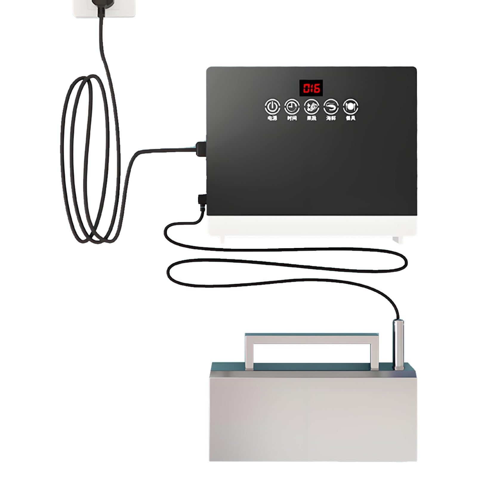 Lave-vaisselle portable tactile 380W avec nettoyeur ultrasonique intégré