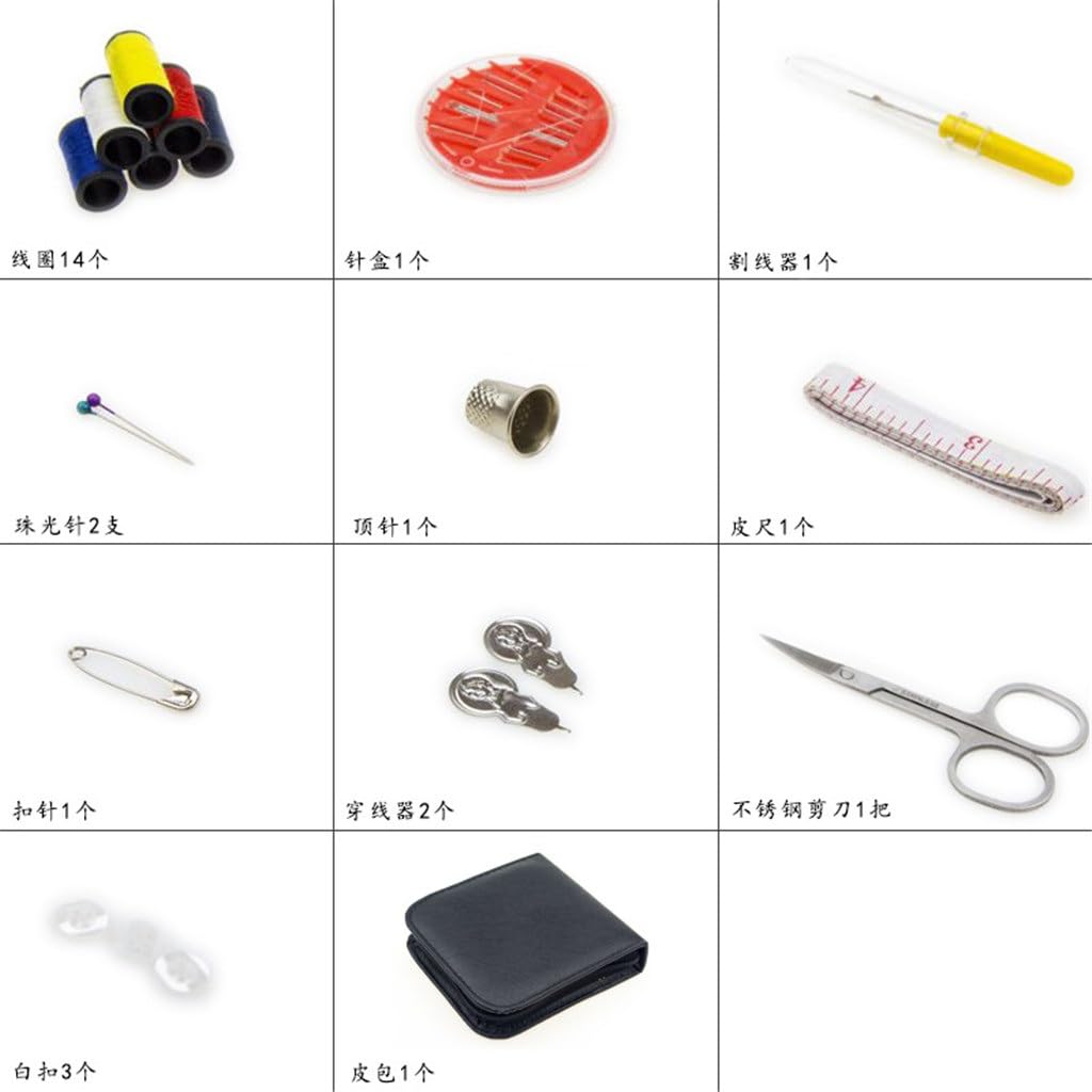 Kit de Costura portátil para Viaje en casa, 27 Piezas, Juego de Costura Combinado
