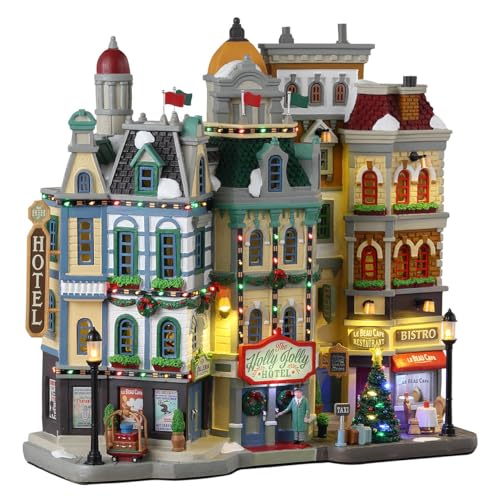 Lemax The Holly Jolly Hotel, Battery Operated (4.5V) #35028