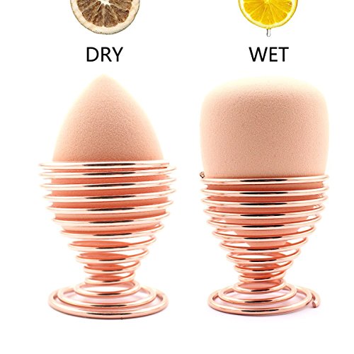 IBEET Sunmore Beauty Makeup Sponge Blender Holder, Makeup Sponges Rack Stand, Powder Puff Sponge Support Display Stand,Makeup Organizer Case - Rose Gold - 1 Piece - Thumbnail 4