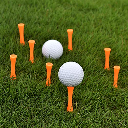 Zocipro-100-Pcs-70mm-Plastico-tee-Golf-Durable-tee-Golf-de-Castillo-Adecuado-para-Driver-Golf-Estera-de-Practica-de-Golf-y-Bolas-Golf-Plastico