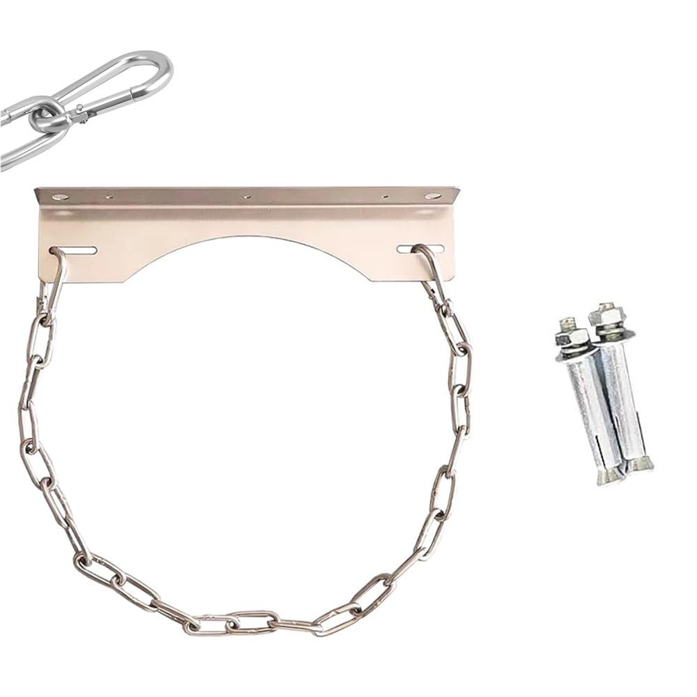 Genérico Soporte Mural para bombonas de Gas de propano, nitrógeno y oxígeno - Cadenas Ajustables, Capacidad para 2 bombonas de hasta 40 L - Solución de Almacenamiento de Alta Resistencia