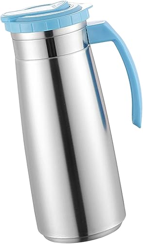 Miniatura 1 de Fenteer Jarra de agua de acero inoxidable, reutilizable, a prueba de fugas, botella de agua fría, hervidor de agua para el hogar, refrigerador,