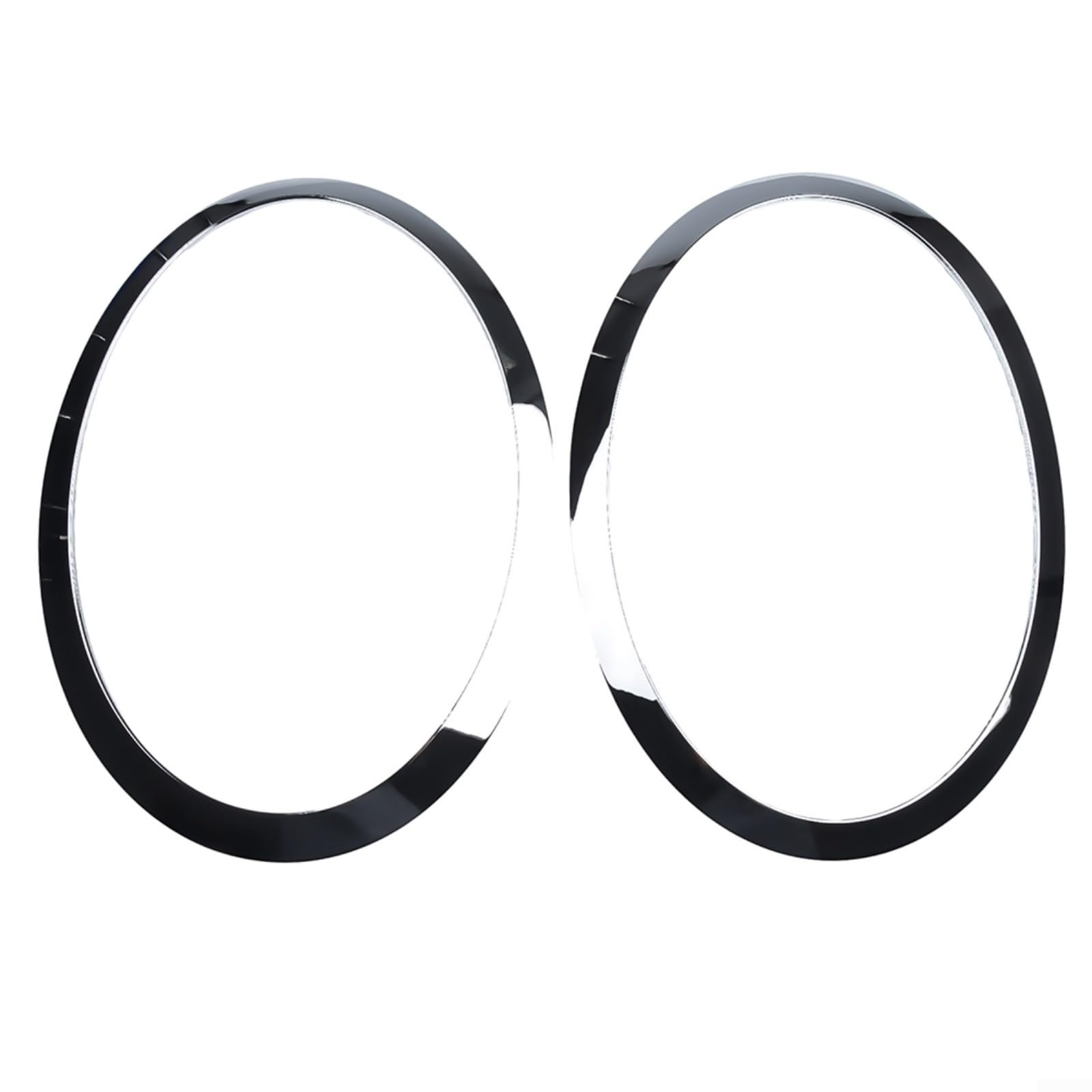 Rivestimento per fari argento per MINI per Cooper F55, F56, F57 2014-2024, cornice esterna in plastica ABS, coppia sinistra destra, OE 51137300631 51137300632