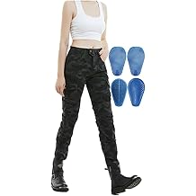 带护甲垫的摩托车牛仔裤复古女式骑行牛仔裤弹力合身旅行装备