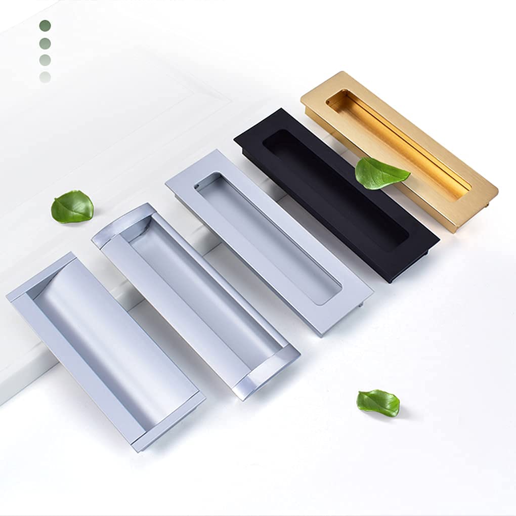 Maniglie Quadrate Incasso Oro Spazzolato - 11.9cm, Acciaio Inox Per Armadi E Porte - Foto 12