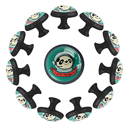 Poignées de tiroir panda astronaute de 35 mm vertes pour relooker une commode