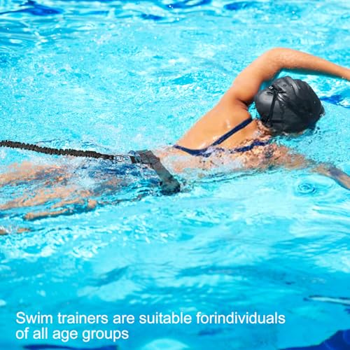 Schwimmgurt für Pool, Schwimmhilfe Erwachsene Pool, Schwimmgurt Pool Erwachsene, Schwimmwiderstand Gürtel mit 2,5-7,5M Einstellbare Schwimmseil für Jedes Schwimmbad Ohne Gegenstromanlage