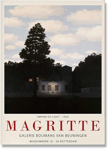 Miniatura 4 de Rene Magritte - Juego de pósteres de The Lover Man, pintura en lienzo, surrealismo, arte de pared, póster nórdico e impresiones vintage para