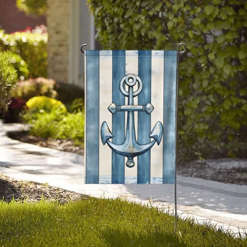 Drapeau de jardin rétro nautique double face pour décoration extérieure