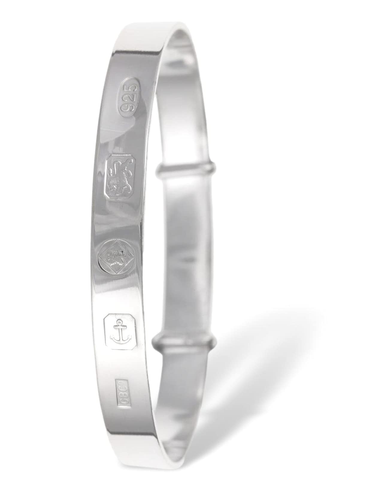 6 mm di larghezza caratteristica Hallmark espansioneespandibile Baby – Bracciale rigido in argento Sterling 925 – disponibile in 5 misure – Scatola regalo in omaggiosacchetto regalo, Argento,