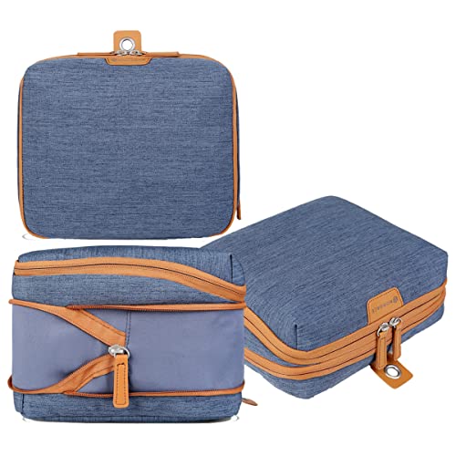 Image of Nordace Travel Packing Organizers Set for Men and Women - 2x Packing Cubes & 1x Wash Pouch - Durable & Water Resistant (Blue)