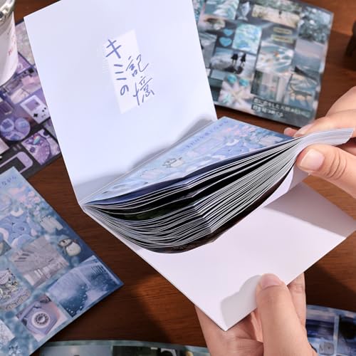 Image of Girl's Japanese Retro Sticker Book, Nostalgic Theme - 700+ Japanese dreamcore Style Glitter Stickers, for DIY Scrapbooking Journaling Handbook Decoration