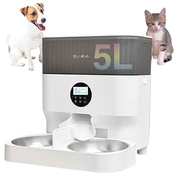 Amazon | ブリシア 自動給餌器 多頭飼い 猫 中小型犬 2匹用 録音